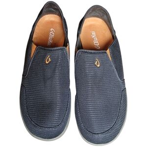 OluKai Men's Dark Blue Slip-On Loafers